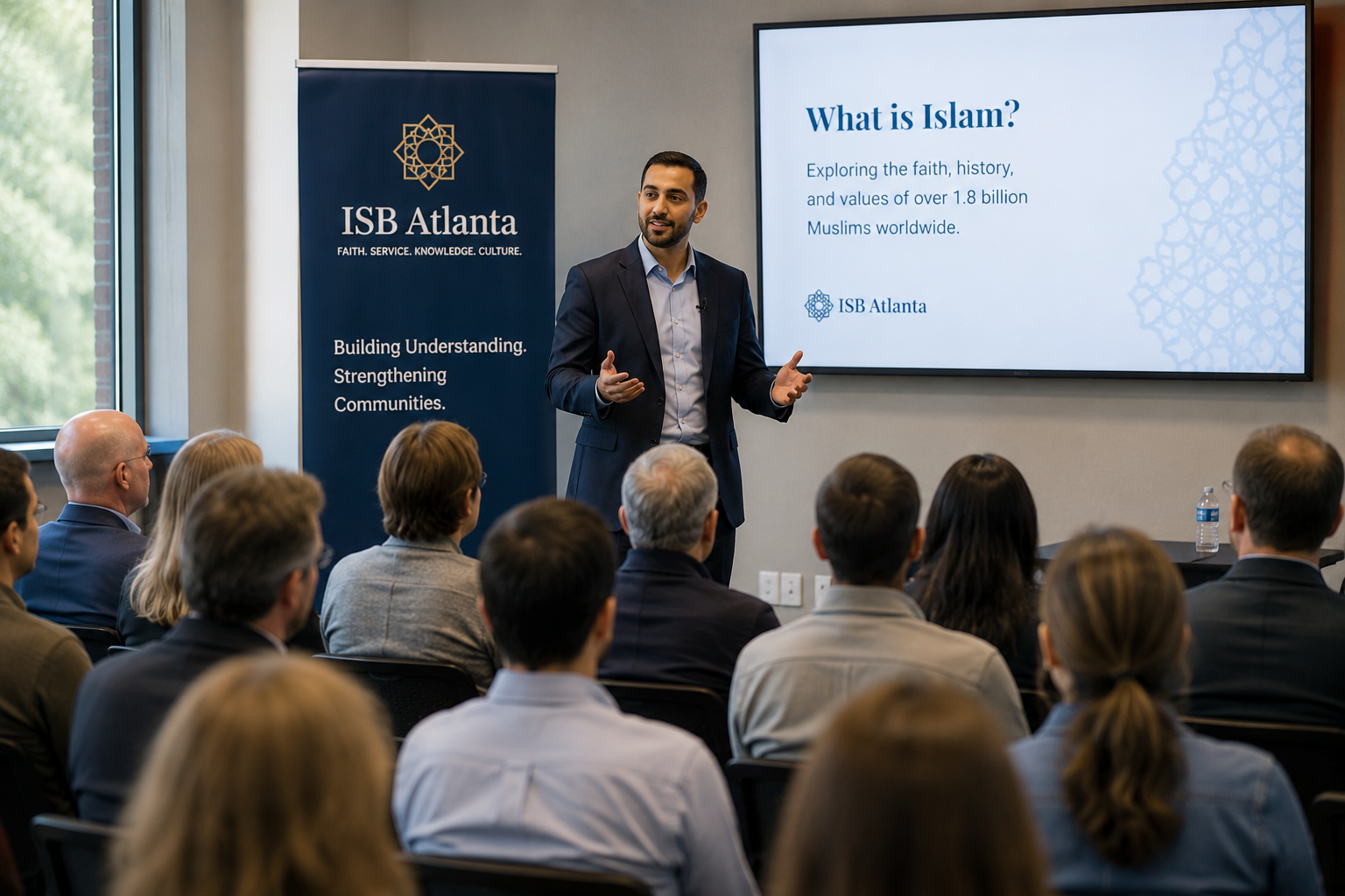 ISB Atlanta speaker presenting to a diverse audience
